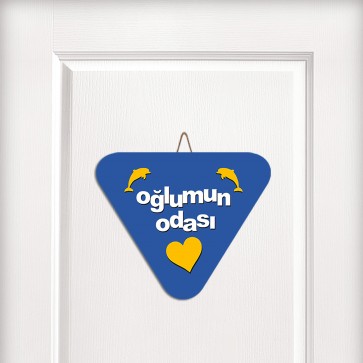 Oğlumun Odası Tasarım MDF Kapı ve Duvar Süsü