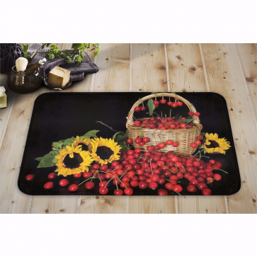 Kiraz Sepeti Tasarım Ev İçi Paspas 45x75 cm