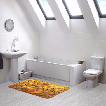 Altın Petek Tasarım Banyo Paspas Tek Parça 50x80 cm