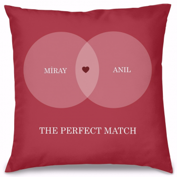 The Perfect Match Tasarım Kırlent Yastık 40x40 cm