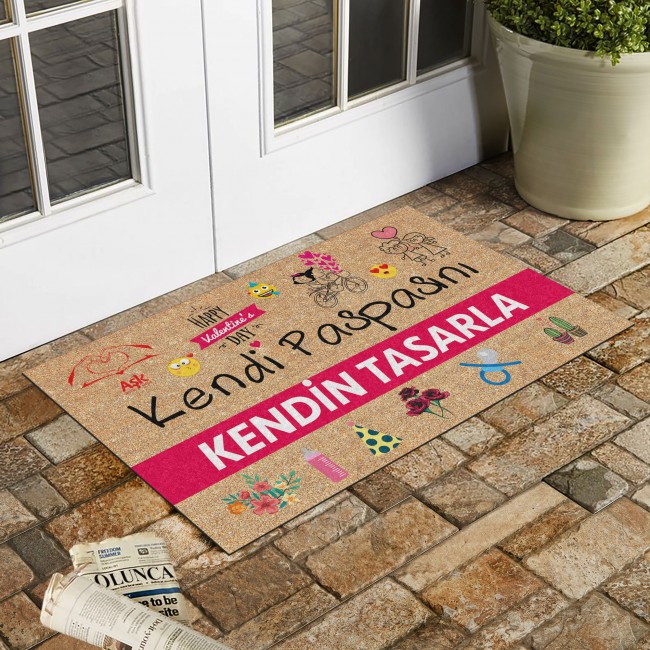 Kisiye Ozel Tasarim Kendin Tasarla Kapi Onu Ve Ev Ici Paspas 45x75 Cm Kisiye Ozel Paspaslar Paspaslar Evim Olunca