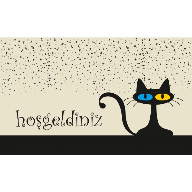 Sevimli Karsilama Kedi Tasarim Kapi Onu Ve Ev Ici Paspas 45x75 Cm Tasarim Paspaslar Paspaslar Evim Olunca