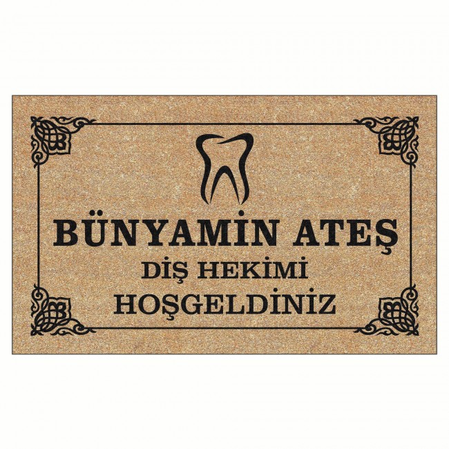 Kisiye Ozel Dis Hekimi Tasarim Kapi Onu Ve Ev Ici Paspas 45x75 Cm Anneler Gunu Hediyeleri Ozel Gunler