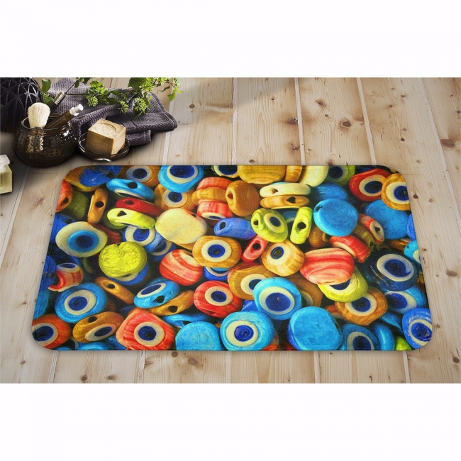 Nazar Boncugu Tasarim Ev Ici Paspas 45x75 Cm Paspaslar Evim Olunca