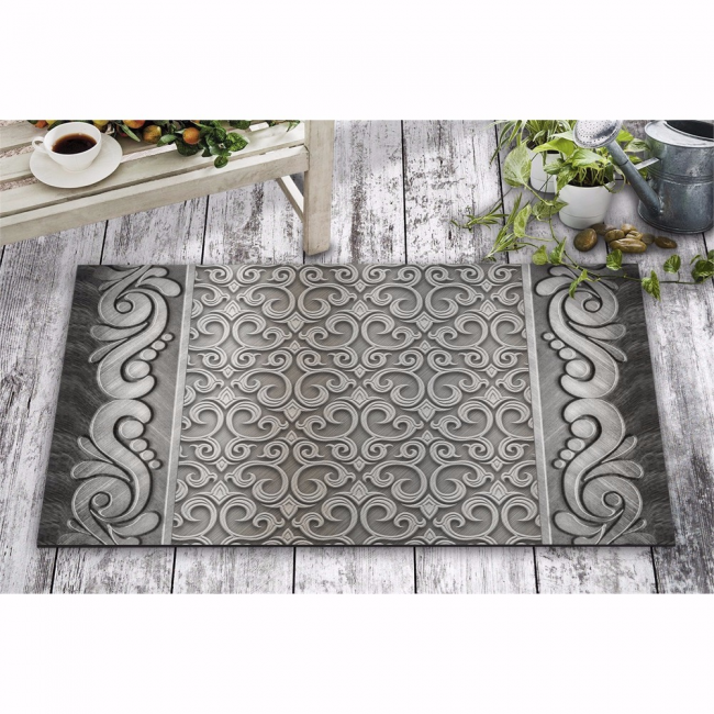 Metal Motif Tasarım Kapı Önü ve Ev İçi Paspas 45x75 cm Tasarım