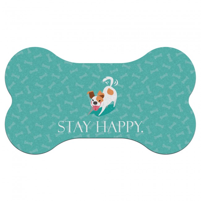 Stay Happy Tasarim Baskili Evcil Hayvan Mama Paspasi Evcil Hayvan Paspaslari Paspaslar Evim Olunca