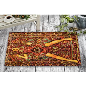 Kilim Deseni Tasarım Kapı Önü ve Ev İçi Paspas 45x75 cm