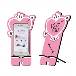 Love You Tasarım Ahşap Telefon Standı