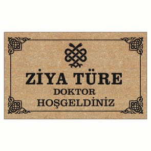 Kişiye Özel Doktor Tasarım Kapı Önü ve Ev İçi Paspas 45x75 cm