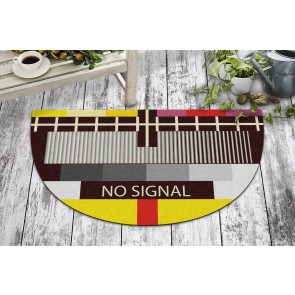 No Signal Tasarım Kapı Önü ve Ev İçi Paspas 40x70 cm Yarım Ay