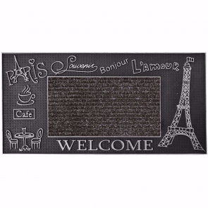 Paris Kapı Önü Paspas 40x80 cm Gümüş