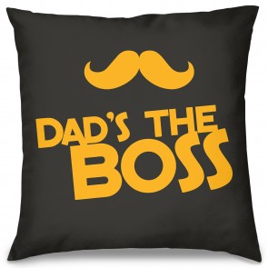 Dad's The Boss Tasarım Kırlent Yastık 40x40 cm