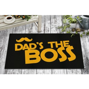 Dad is The Boss Tasarım Kapı Önü ve Ev İçi Paspas 45x75 cm
