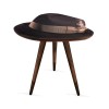 Şapka Tasarım Baskılı Modern Ahşap Yan Sehpa 40x55 cm